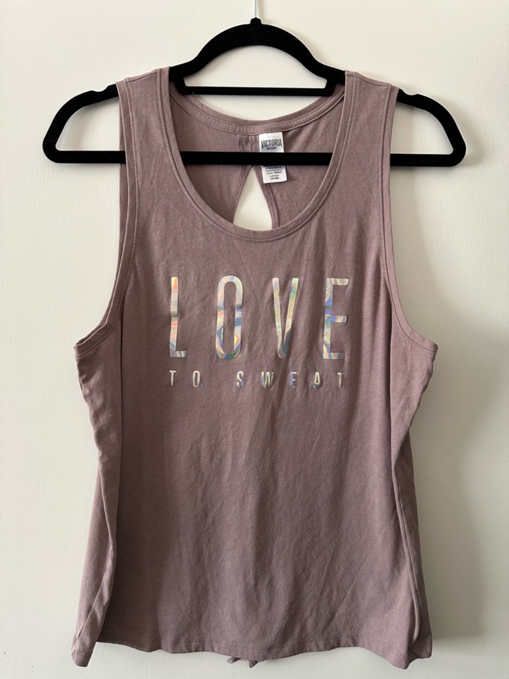 Victoria Sport Mauve 'Love to Sweat' Tank Top